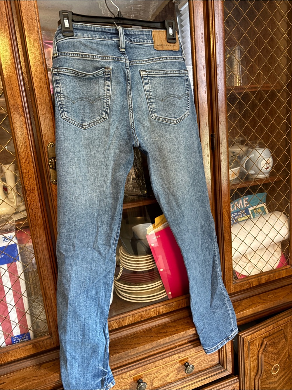 American Eagle Outfitters Light Blue Straight Leg Jeans